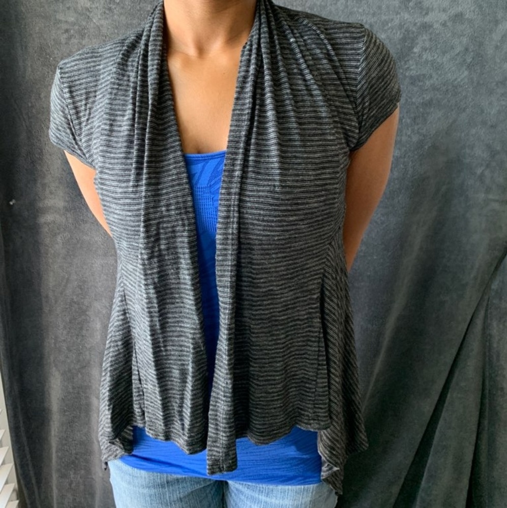 Dark and Light Grey Cute Ripple Cardigan